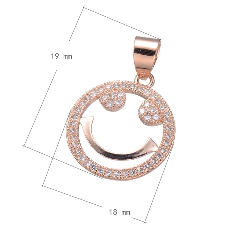 Подвеска Lucky and Fashion подвеска в виде смайликов из розового золота для женщин