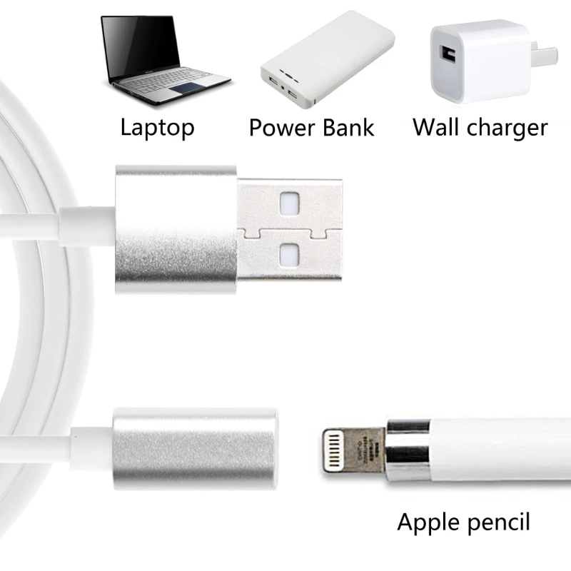 Металлический зарядный кабель с разъемом USB на 8 контактов для 9 7 10 5 12 iPad Pro Pencil