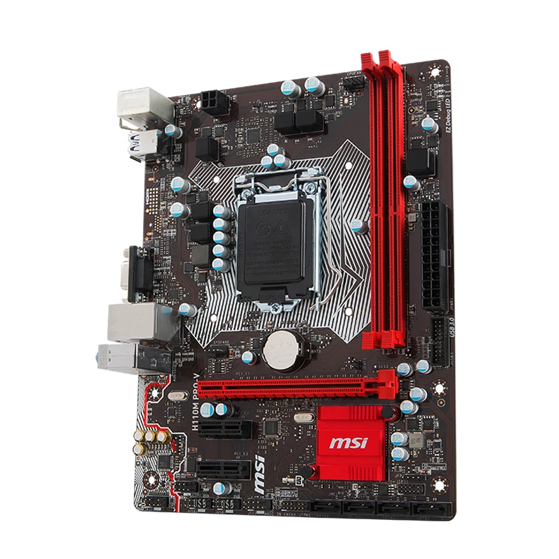 Motherboard H110M PRO-V msi 32G 2133MHz Intel H110 Chipset 4*SATA 6Bb/s PCI USB3.1/2.0 DVI-D/VGA 1920*1200@50Hz for Mining 1151 |