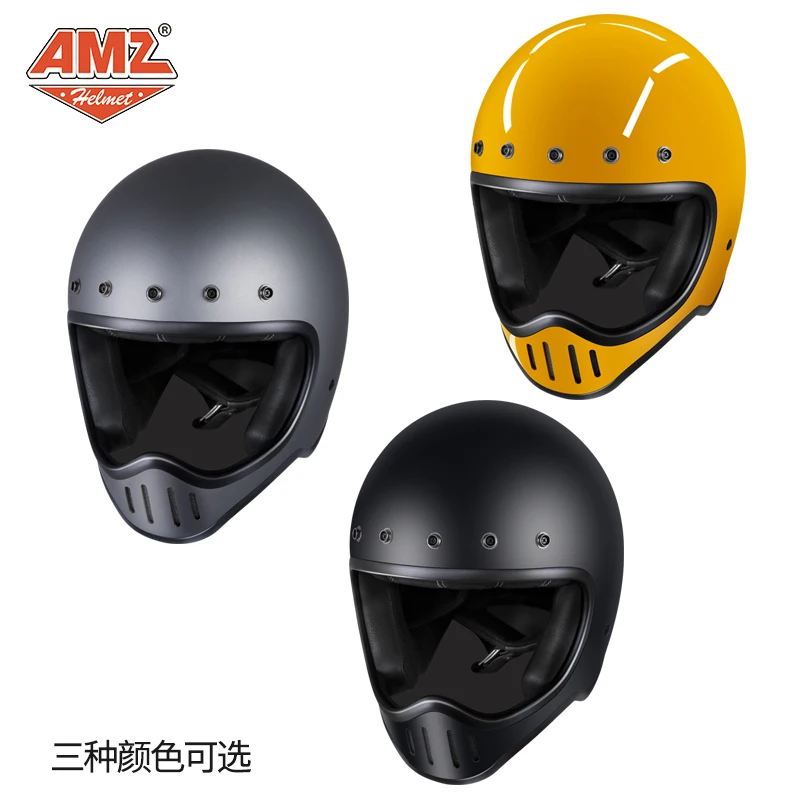 AMZ Стекловолоконный мотоциклетный шлем для мужчин Casco мотокросса Capacete Байкерский