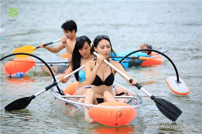 Clear Kayaking transparent kayak canoe |