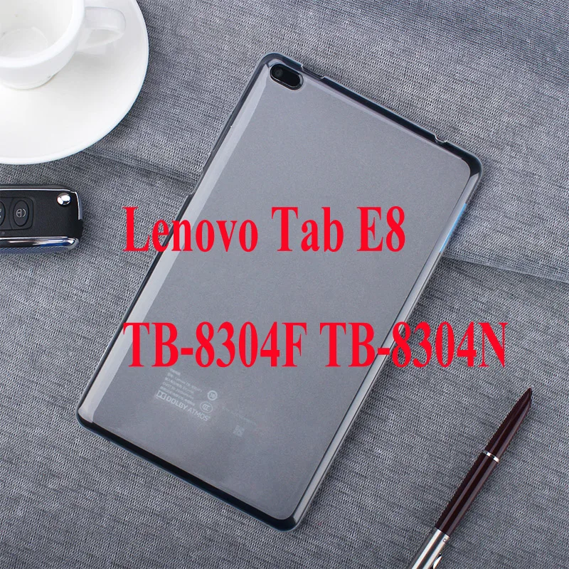 TPU Тонкий магнитный складной чехол для lenovo Tab E8 TB-8304F1 из искусственной кожи чехол-подставка для lenovo Tab E8 чехол+ Флим+ ручка - Цвет: TPU