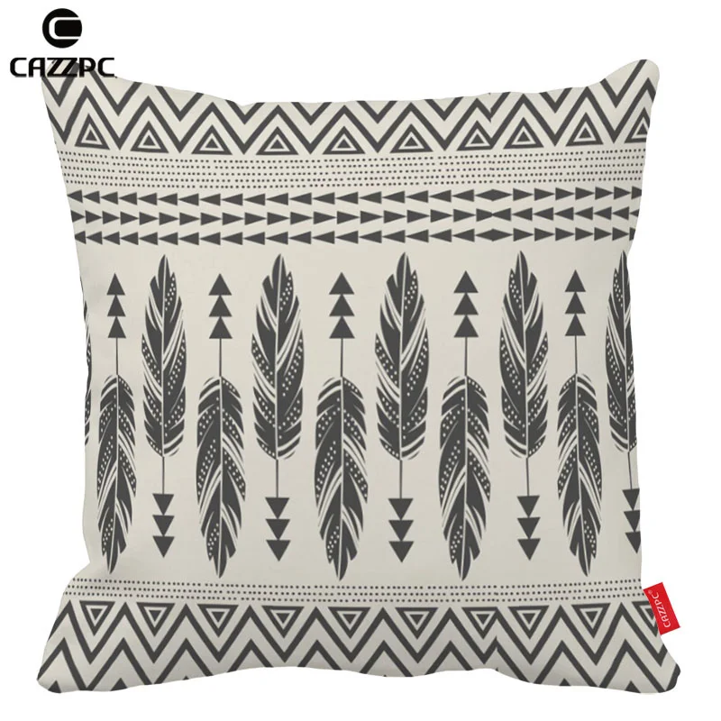 Племенные индийские синие бирюзовые богемные перья печать на заказ