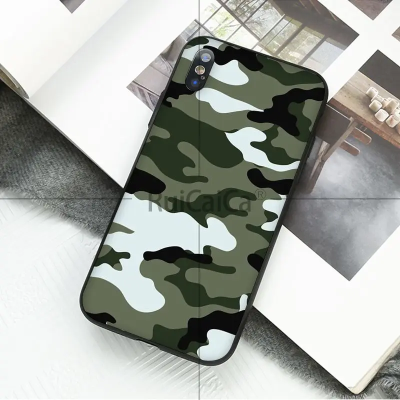 Ruicaica Камуфляжный узор камуфляж военный армейский цветной мягкий чехол для телефона для Apple iPhone 8 7 6 6S Plus X XS MAX 5 5S SE XR чехол - Цвет: A14