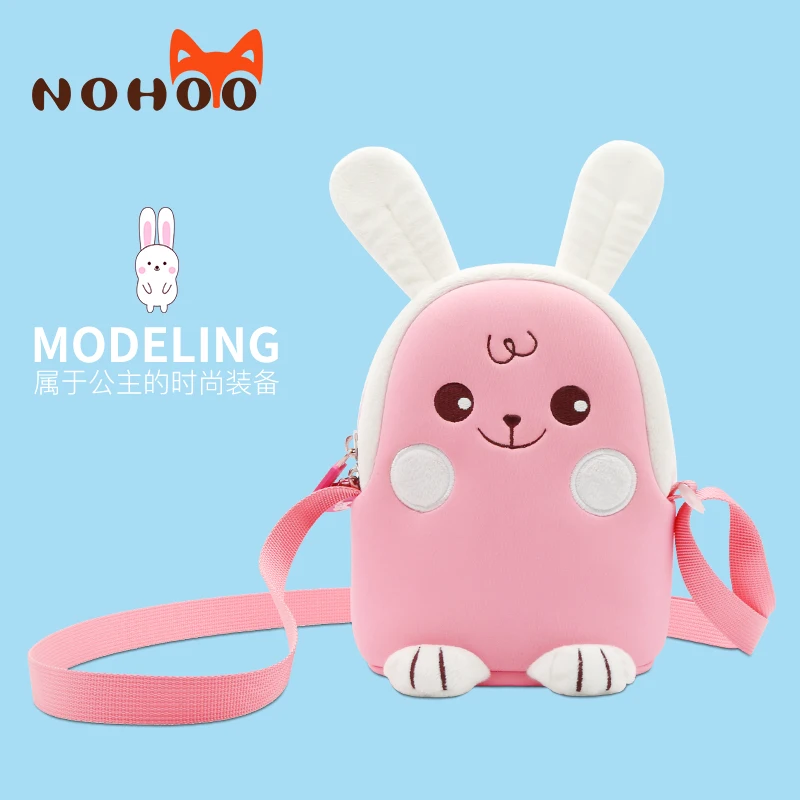 NOHOO сумки для детей 3D мультфильм кролик сумка на плечо мини через плечо дорожные сумки для девочек Кошелек Высокое качество водонепроницаемые сумки кошелек