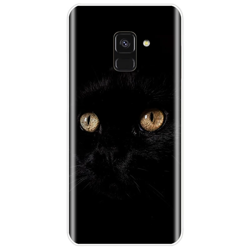Черный чехол с кошачьим глазом для Samsung Galaxy A5 A7 A8 2015 A3 2016 2017 A9 2018 | Мобильные