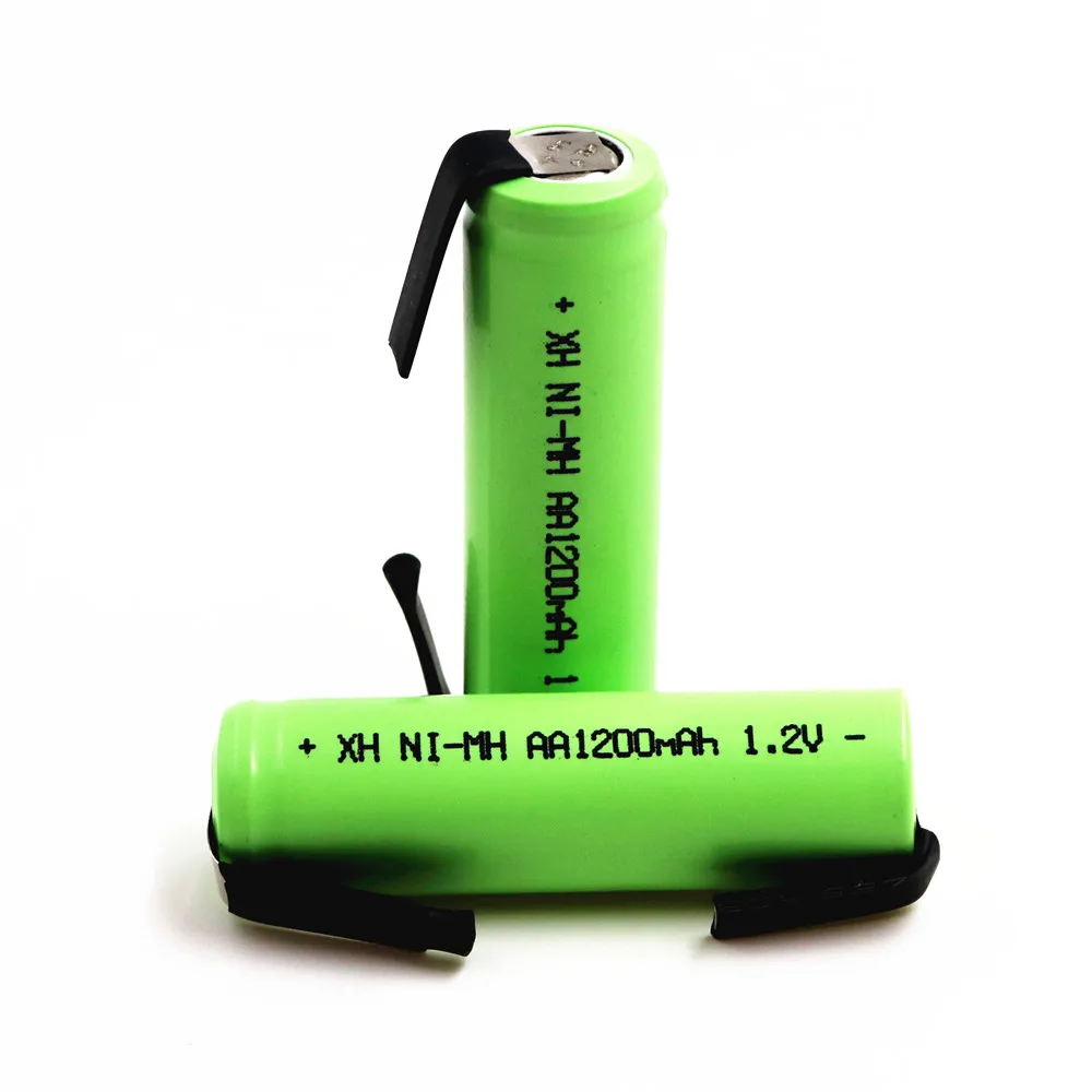 /lote AA Аккумуляторная батарея 1200mAh 1,2 V NI MH батарея солдат 14430 с никелевой пластиной электрическая Игла DIY батарея