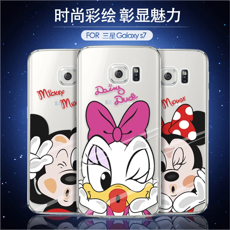 Ультратонкий Мультфильм Назад Телефоны Случаи Обложка Для SAMSUNG Galaxy S6 S7