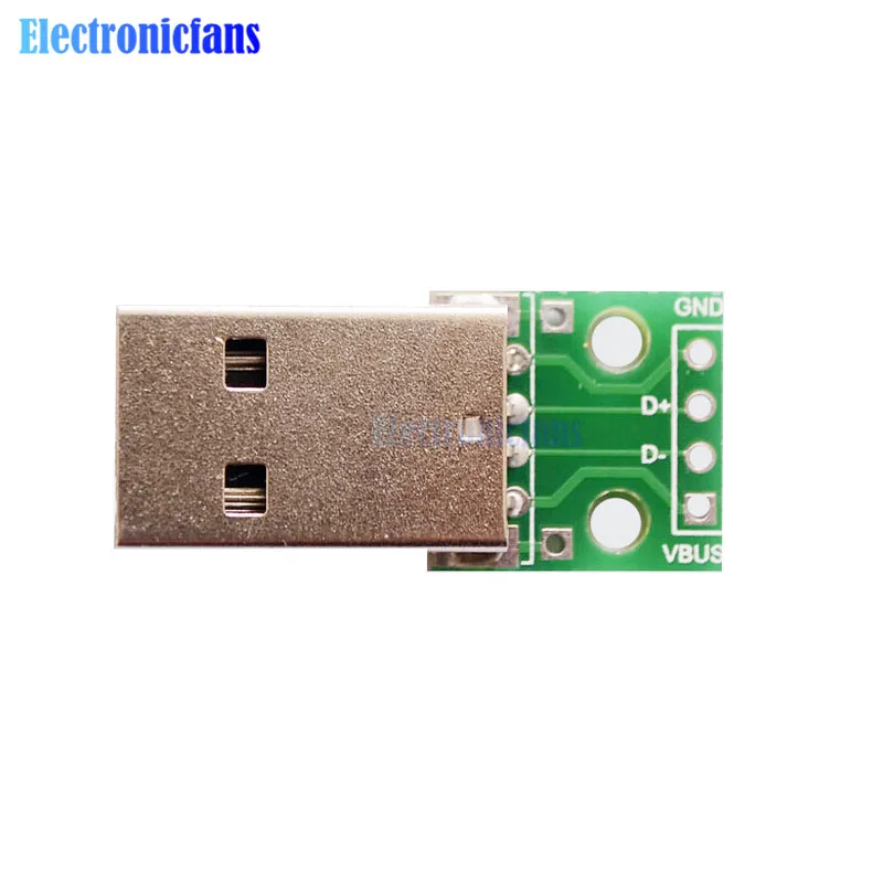 5 шт. микро/мини USB тип A папа/USB Женский адаптер конвертер для 2 54 мм печатной платы