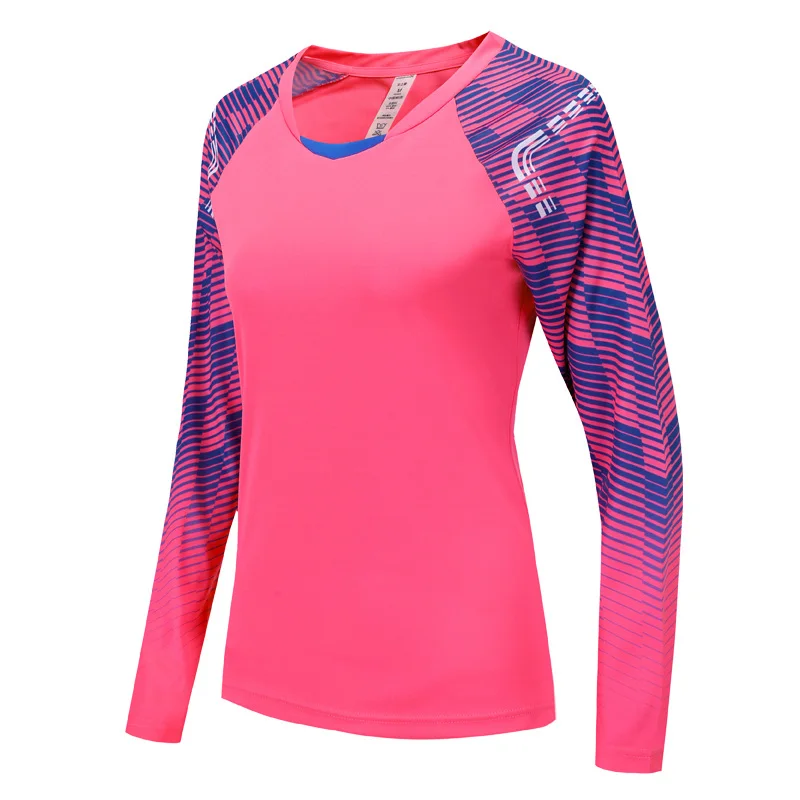 running tshirt women Женские рубашки с длинным рукавом, дышащая спортивная одежда с принтом, топы для спортзала, йоги, бега, футбола, спортивная куртка, быстросохнущая футболка, новинка, рубашки - Цвет: running tshirt women