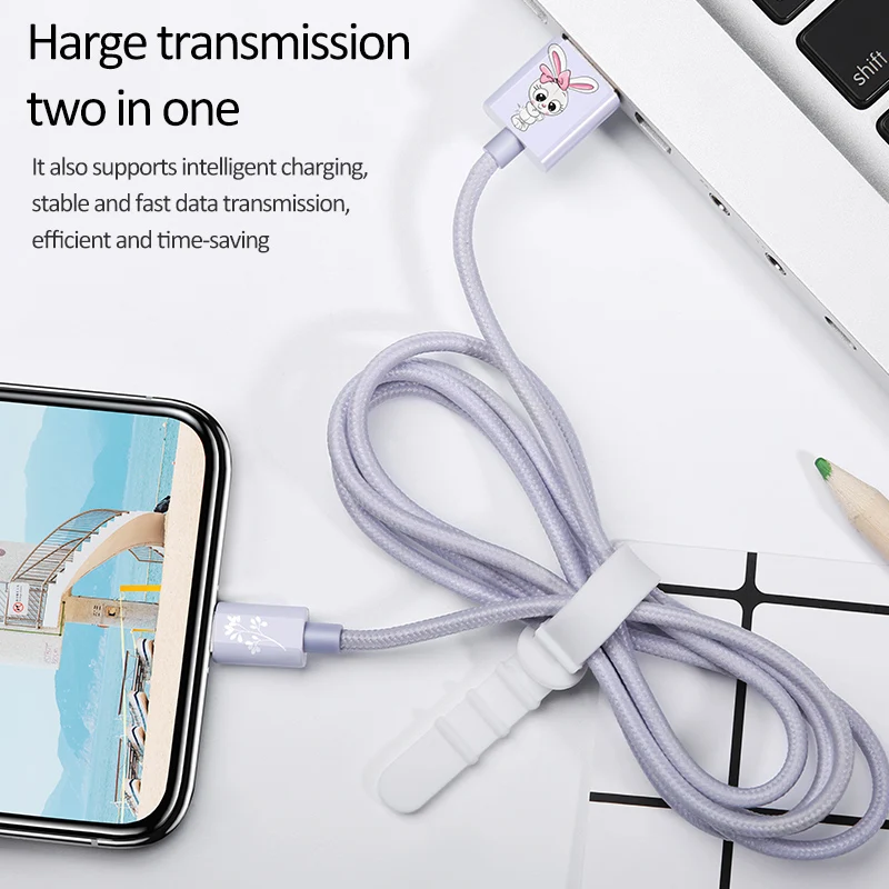 USAMS Cartoon Charger Cable for iPhone cable Data USB cute Animal data sync | Мобильные телефоны и аксессуары