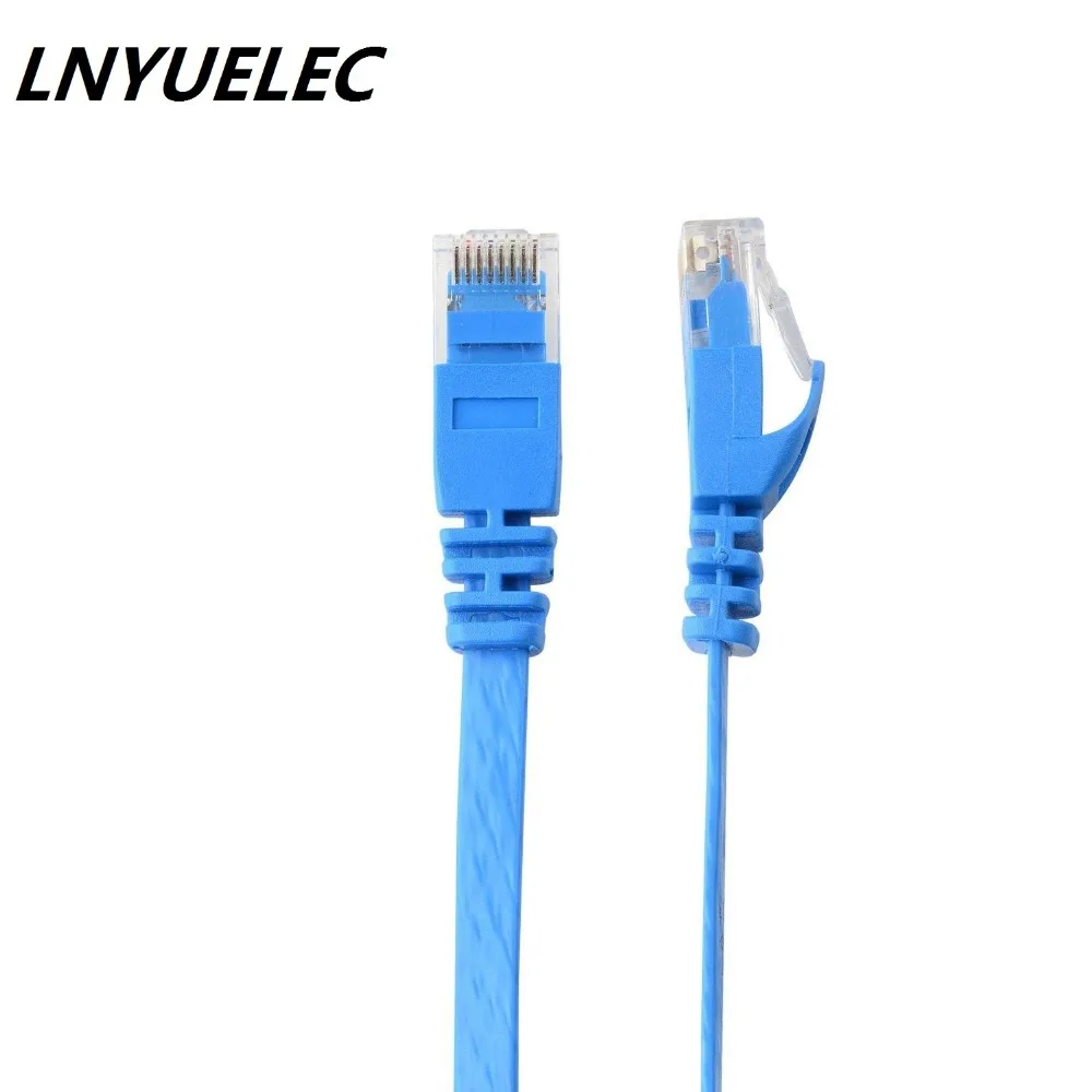 Провод из чистой меди CAT6 плоский сетевой кабель UTP Ethernet RJ45 соединительный