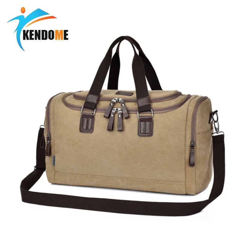 

Fashion Unisex Canvas Training Handbags Hot Outdoor Sports Fitness Weekend Travel Bags For Men Sal De Gym Luggage Duffle Bags