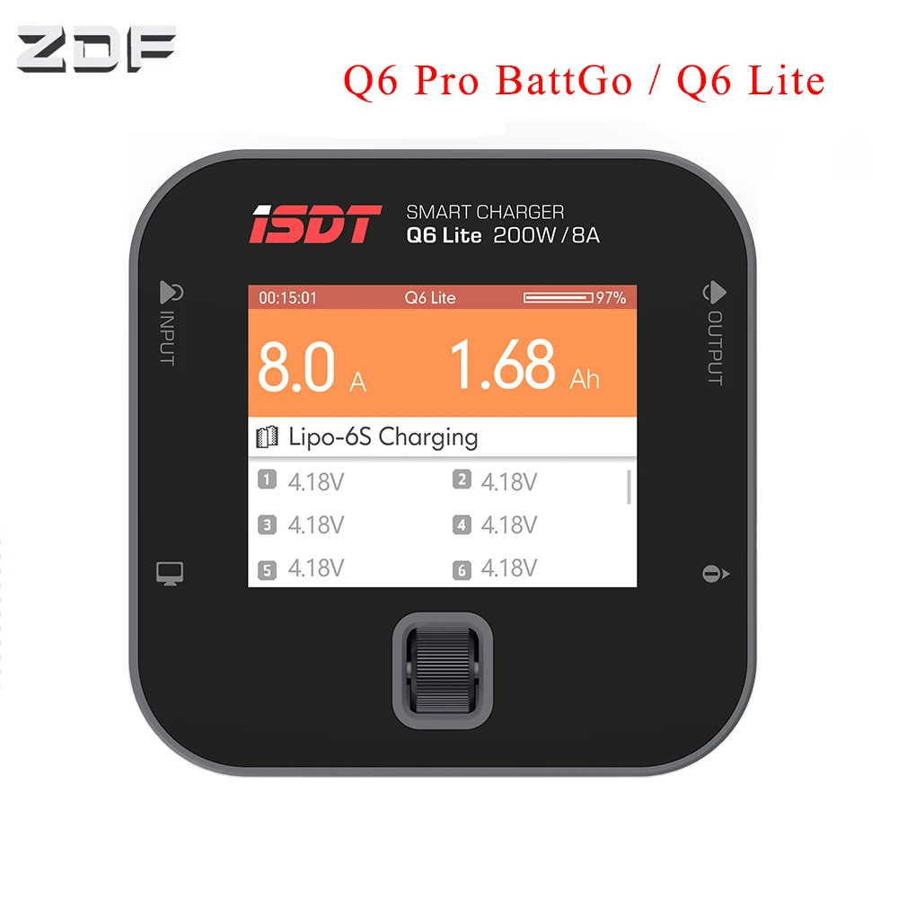 ZDF ISDT Q6 Lite/Plus/Pro 200/300 Вт 14A мини зарядное устройство для карманного аккумулятора