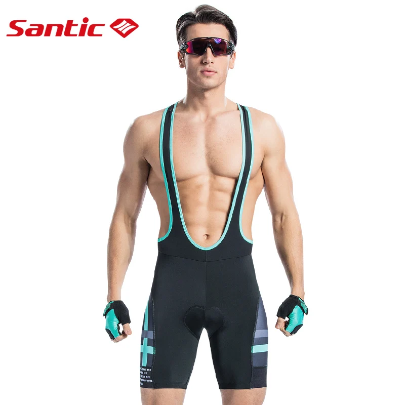 Santic мужские велосипедные шорты с подкладкой Pro Fit летние ударопрочные 4D Pad