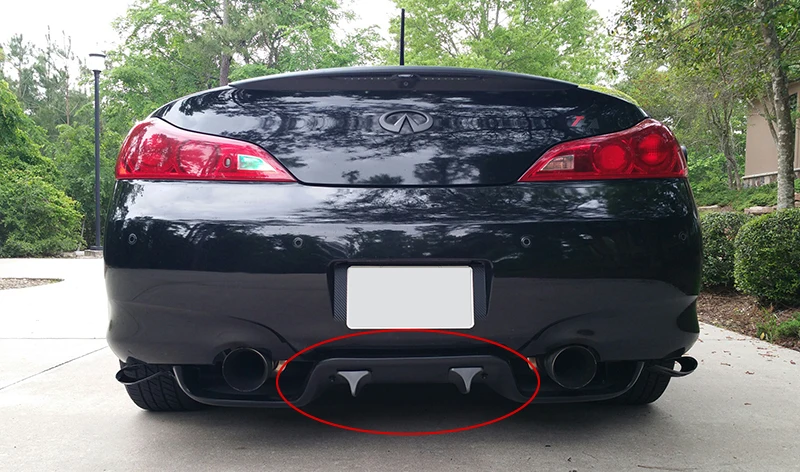 Для Nissan 03 08 Z33 350z Infiniti G35 Coupe 2D JDM TS стиль углеродное волокно задний диффузор лезвие