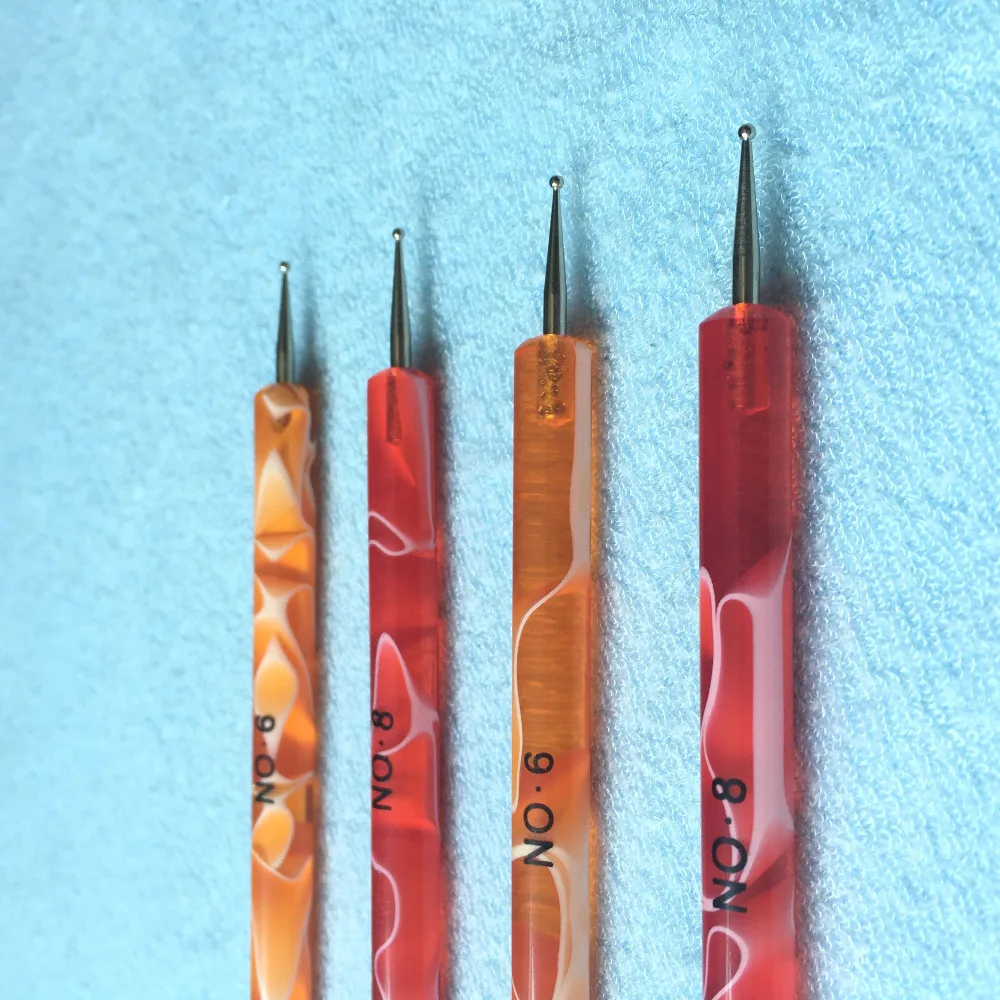 Профессиональная точечная Ручка #6/#8 4 шт./компл. 2 способа инструменты для дизайна