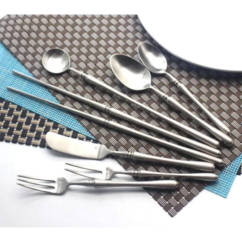 Роскошный набор столовых приборов из нержавеющей стали 304 Обеденный нож и
