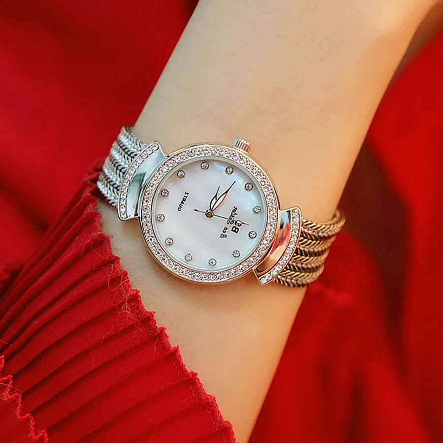 

2018 new style fashion free shipping hot high quality top brand luxury gold ladies watch quartz women bracelet wrist watches BS