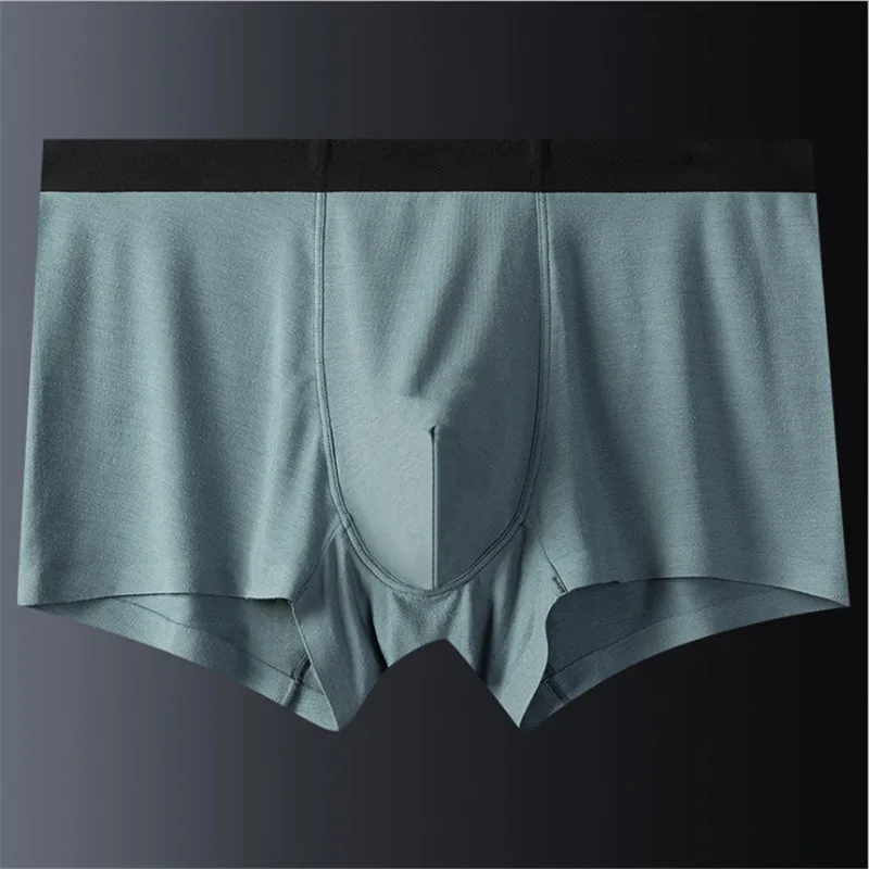 6701 Dark green Eves Новое мужское быстросохнущее нижнее белье из модала и хлопка, одноцветные Сексуальные трусы для молодых геев, боксеры - Цвет: 6701 Dark green