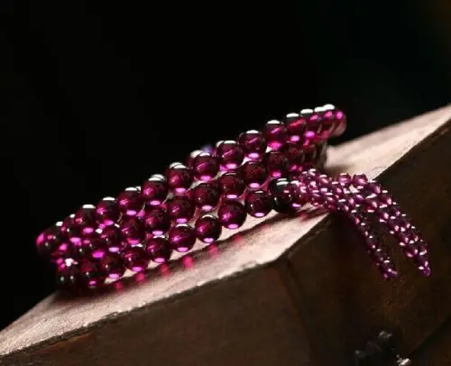 ddh001429 genuine Purple Stone garnet lady necklace natural chain pendant bead 28% Discount | Украшения и аксессуары