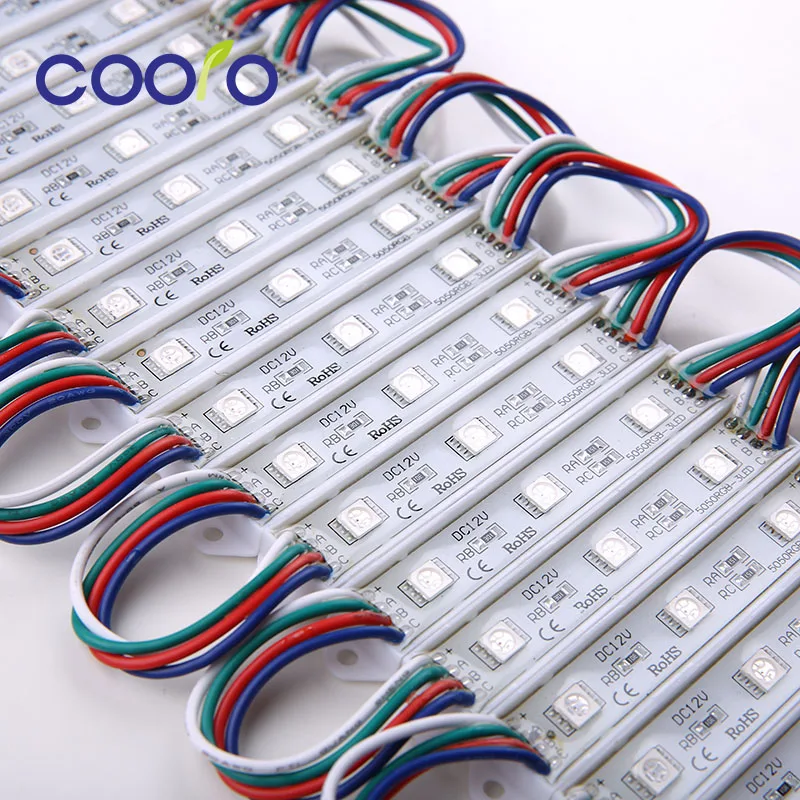 Водонепроницаемый светодиодный модуль 5050 20 шт./лот 3 светодиода 12 В|3 led module|led module