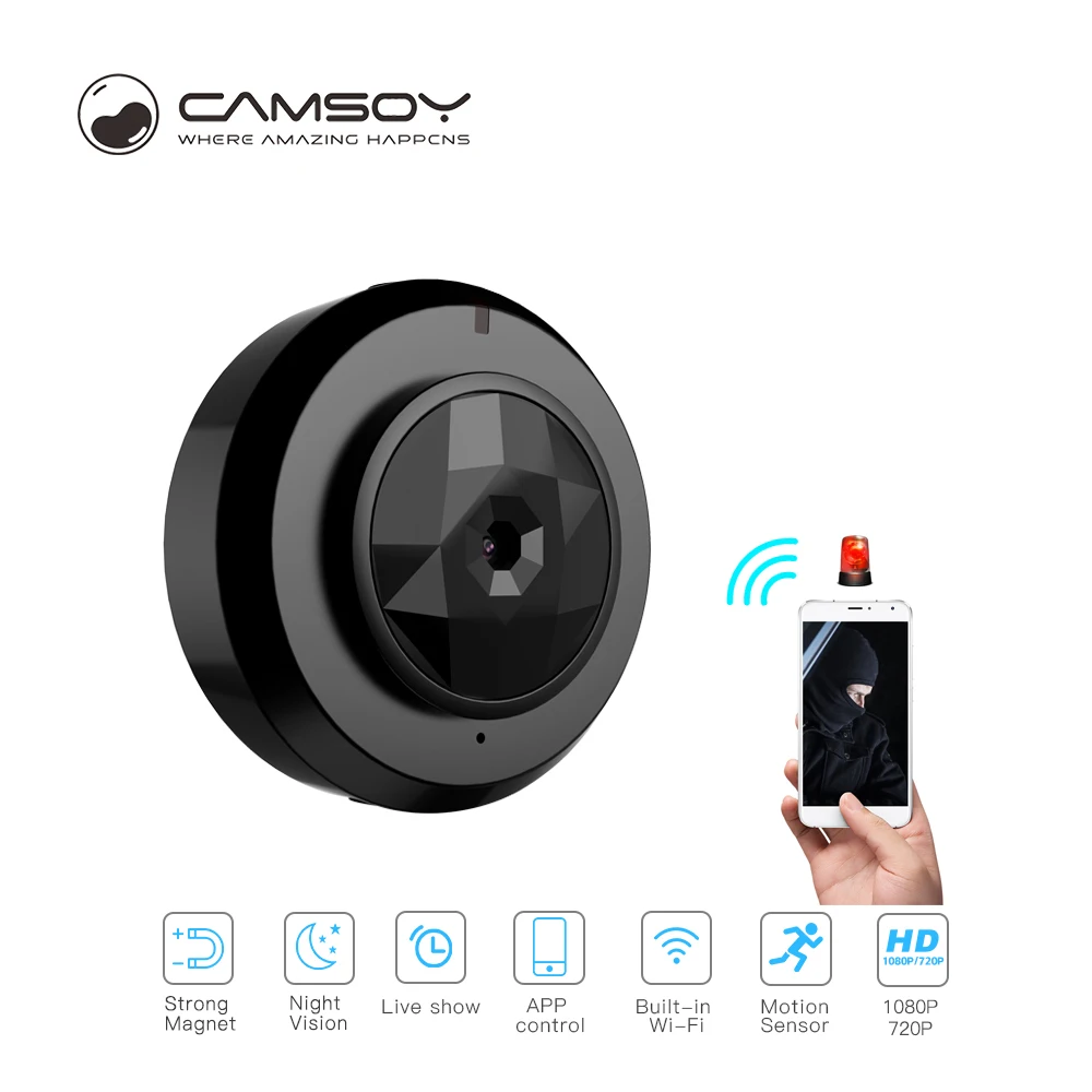 Camsoy C6 HD 720P мини беспроводной ночного видения камеры WiFi видеокамера|mini p2p camera|motion
