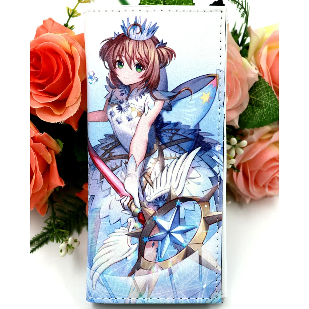 Женский Длинный кошелек клатч с визитницей Sakura Anime держатель для карт|Мужские