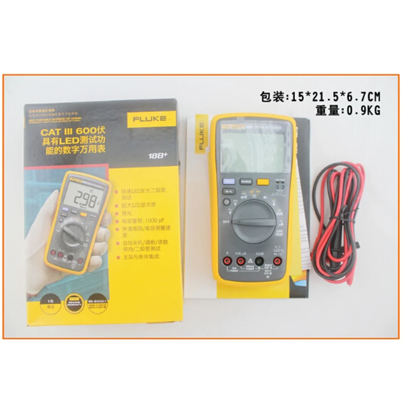 Fluke 18B F18B AC DC напряжение тока цифровой мультиметр DMM со светодиодным