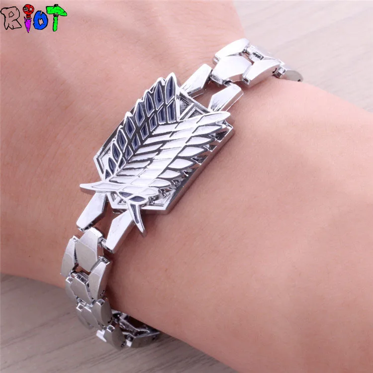 Браслеты для мужчин и женщин из сплава Крылья свободы Джули атака на Титанов