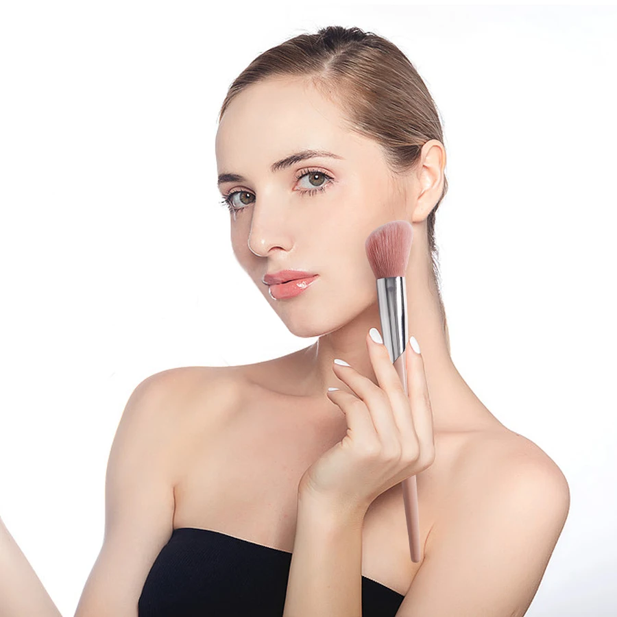 Модная Кисть для макияжа в стиле F70 розовые Угловые Румяна щек контуринга