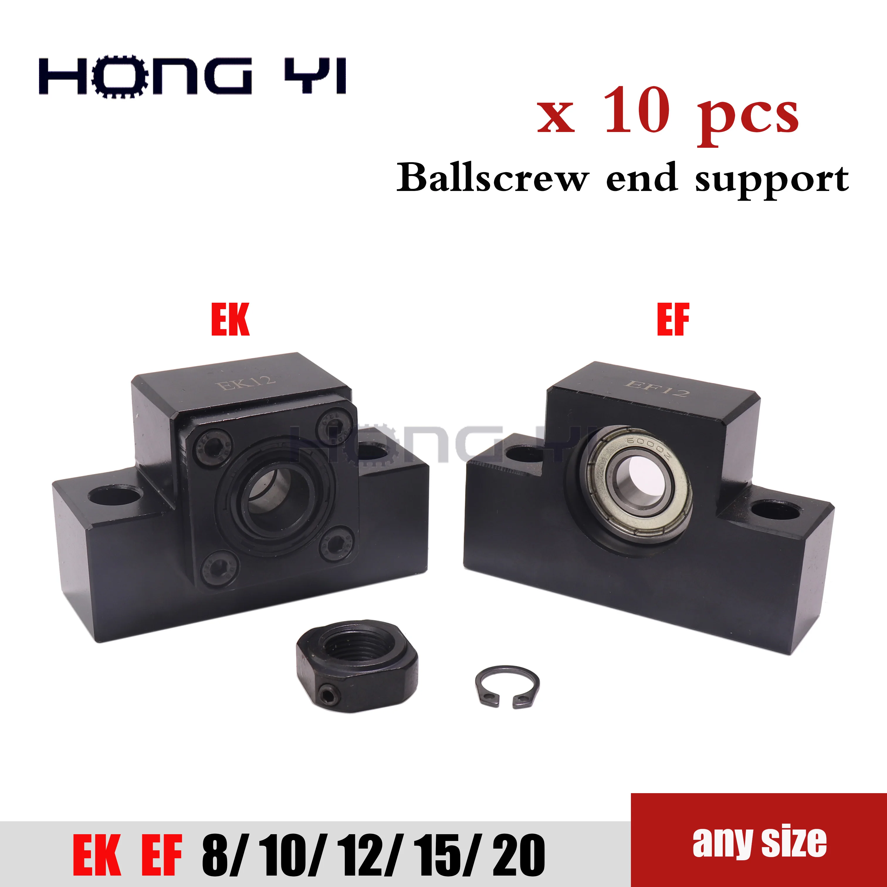 

10 шт., серия EK8 EF8 EK10 EF10 EK12 EF12 EK15 EF15 EK20 EF20 для SFU1204 SFU160