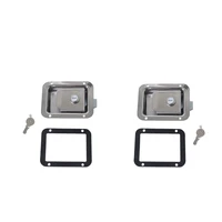 2 pcs durable stainless steel paddle handle lock door latch heavy duty flush mount for boat yacht rv vehicle 4 69x3 62x1 42 inch