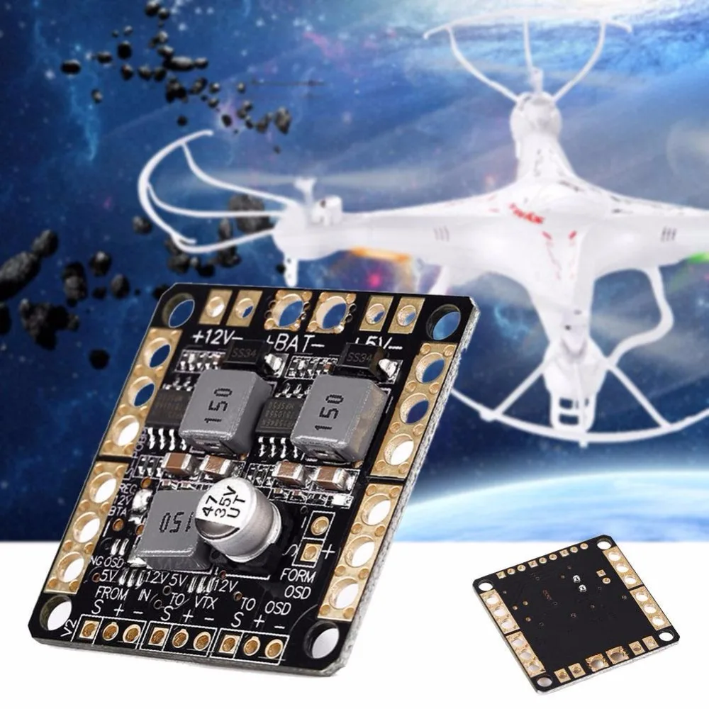 Плата распределения мощности CC3D NAZE32 F3 PDB PCB 5 В 12 светодиодный выключатель BEC для