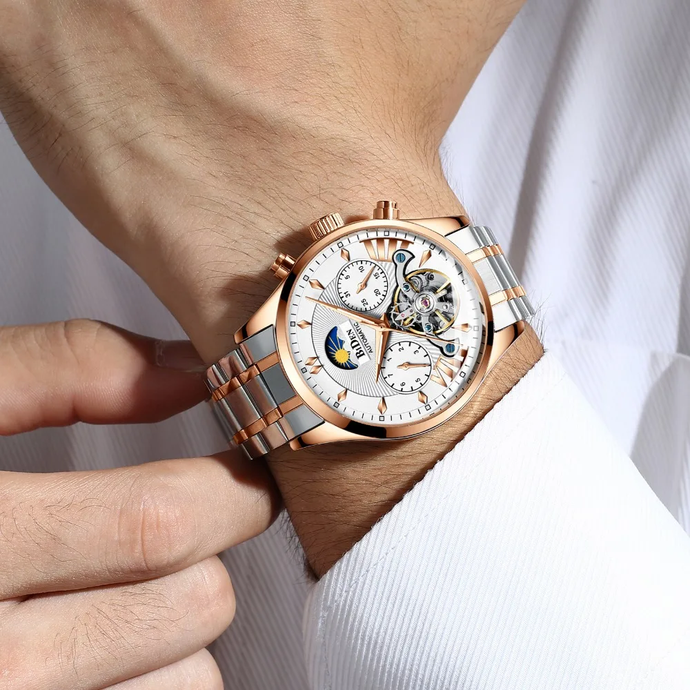 Biен Лидирующий бренд класса люкс для мужчин автоматический механические часы