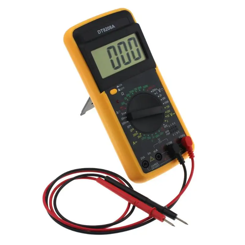 Цифровой мультиметр DT-9208A Вольт Ампер Ом Гц AC/DC температура Герц тестер метр Амперметр Вольтметр Multimetro ток тестер