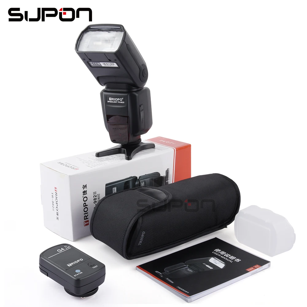 

New Triopo TR-982C III TTL Speedlite On-camera Flash GN58 with LCD+TX G4 2.4G For Canon EOS 5D Mark ii iii 6D 7D 60D 70D 60