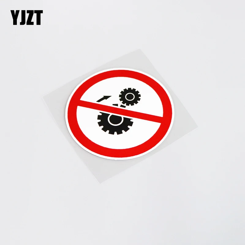 YJZT 10CM*10CM Cartoon Reflective PVC Prohibit Rotation Car Sticker Decal Decoration 13-0179