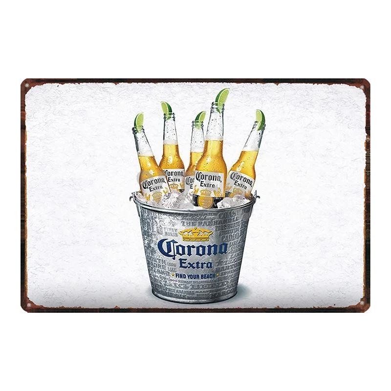 Пивная Оловянная табличка металлическая винтажная пляжная Ретро тарелка