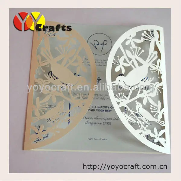 Оптовые продажи новинка 2016 акция пригласительная открытка love birds laser cut для