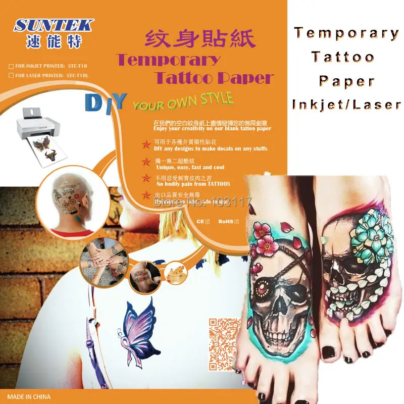 Временные тату наклейки пленки бесплатная доставка пустая переводная бумага