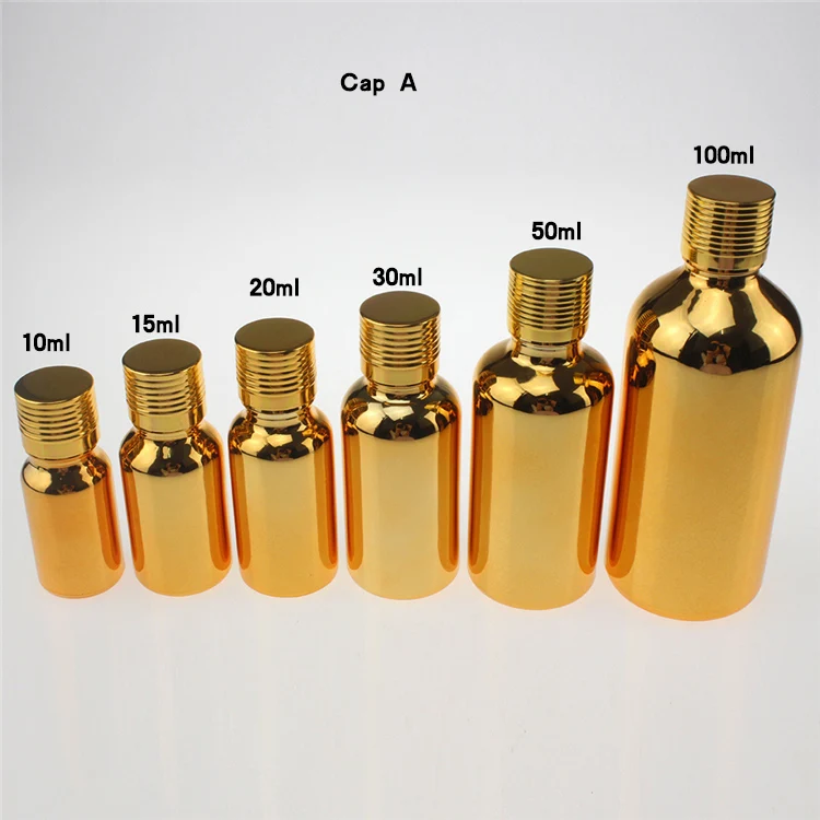 empty Gold 100pcs10ml essential oil sample bottle wholesale , sale small 10 ml empty glass bottle , essential oil mixing bottle