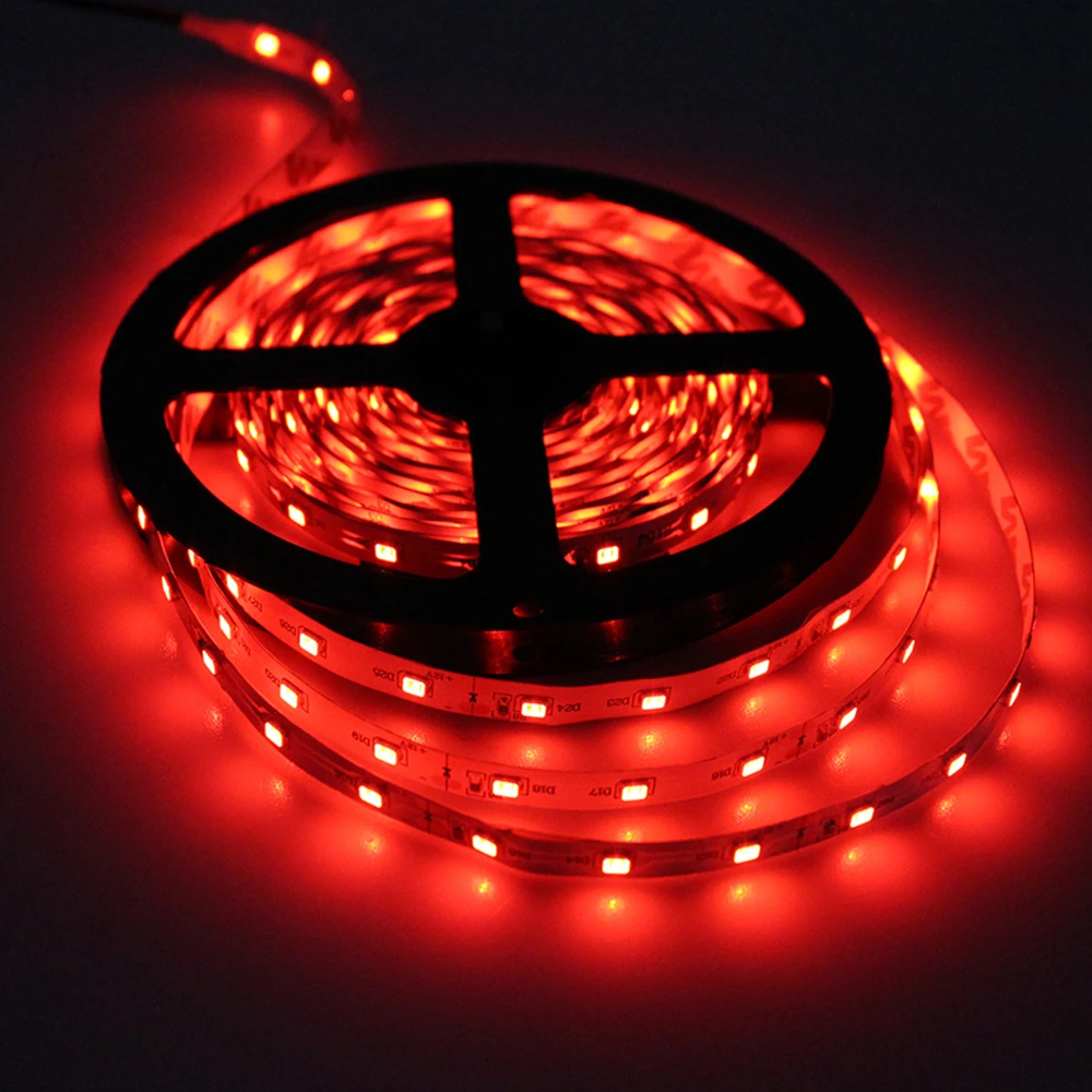 DC12V СВЕТОДИОДНАЯ лента SMD 3528 60 led/M гибкая 2835 веревка не водонепроницаемая