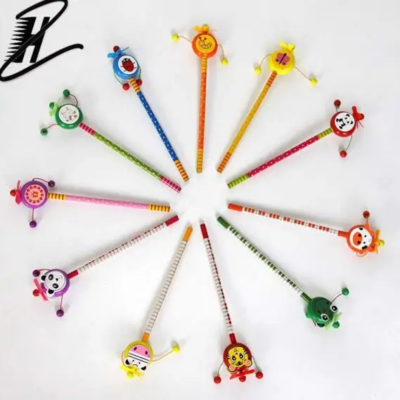 toys Drum-shaped rattle A multifunctional toy with a pencil cartoon lovely shape children's gifts gift | Дом и сад