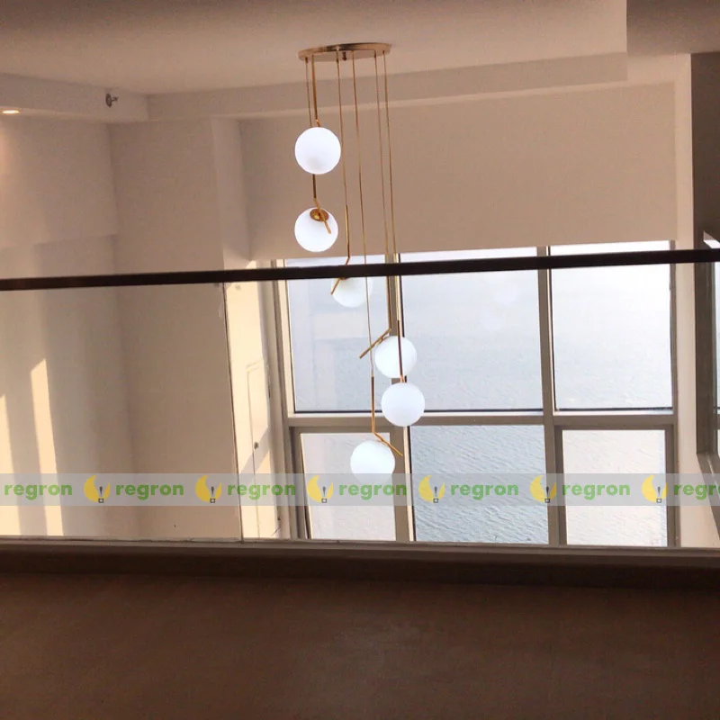 Современный длинный светильник лестницы s ing креативная вилла лампа для гостиной