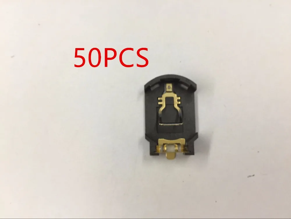 50 шт./лот Позолоченный SMD CR2032 CR2025 монетная Кнопка литиевая батарея Чехол