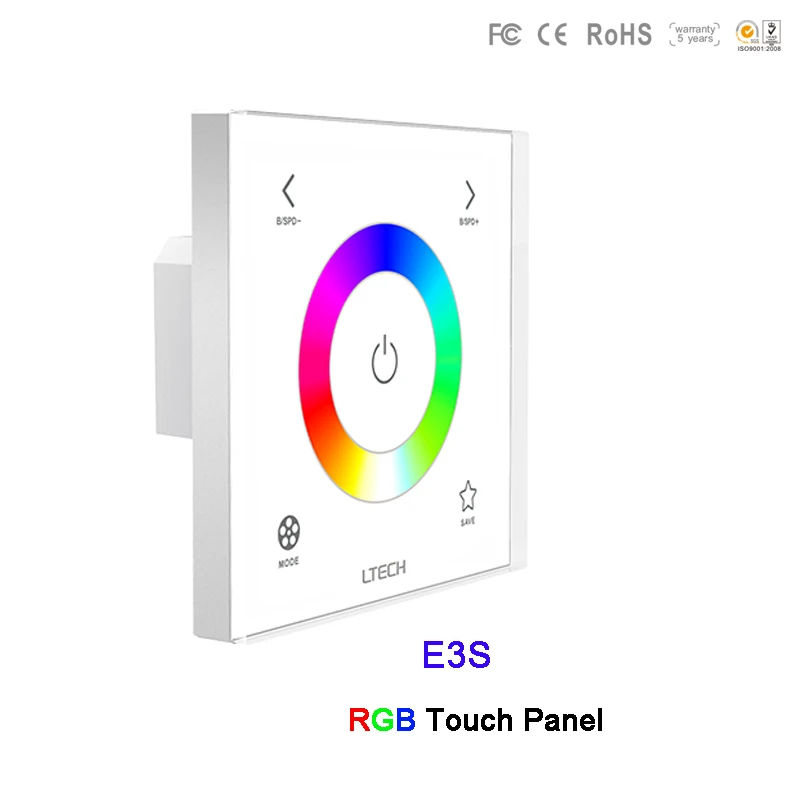 E1/E1S/E2/E3/E3S настенное крепление 2.4GH RF Затемнение/CT/RGB led переключатель сенсорной