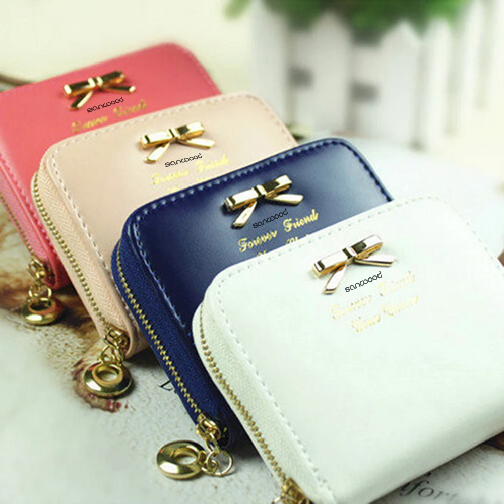 

Fashion Women Short Wallet Purse Faux Leather Mini Zipper Bag With Card Holder Coin Purse High Quality Handbags 6NUX