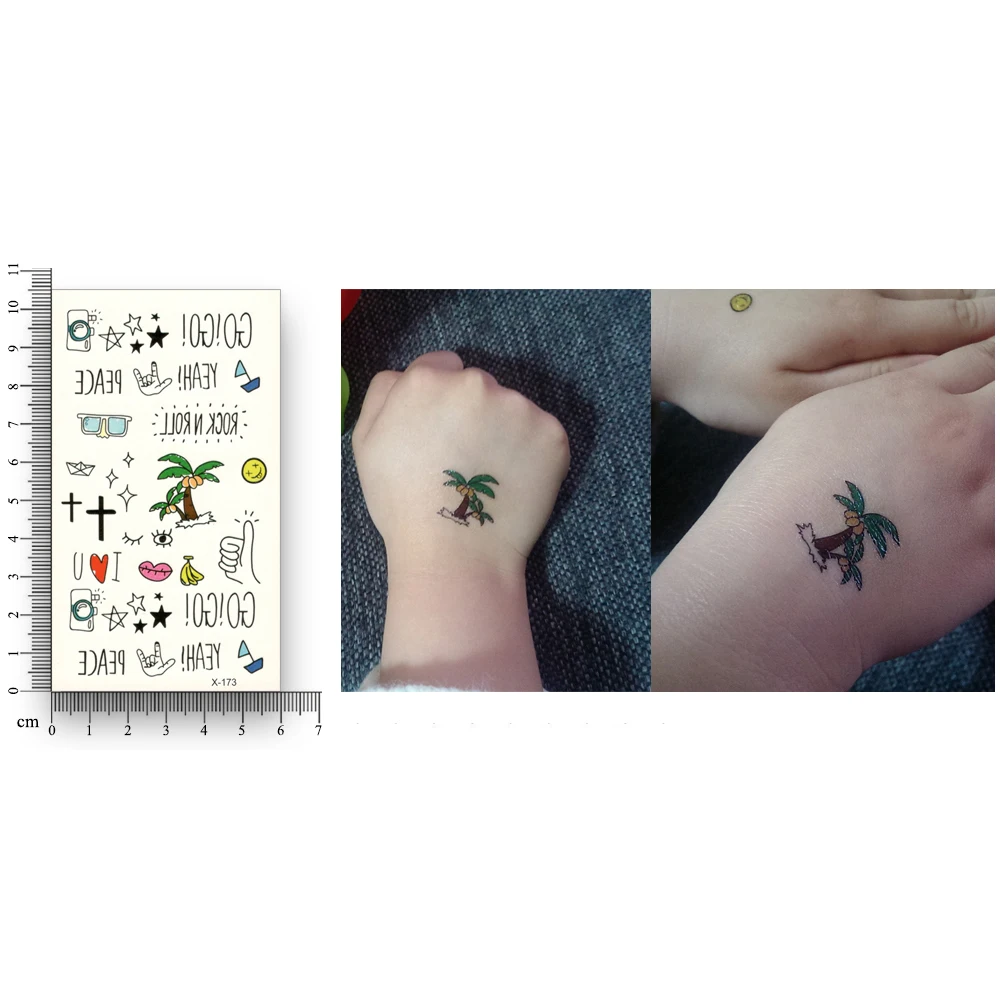 Значки узор логотип переводятся с помощью воды поддельные татуировки палец