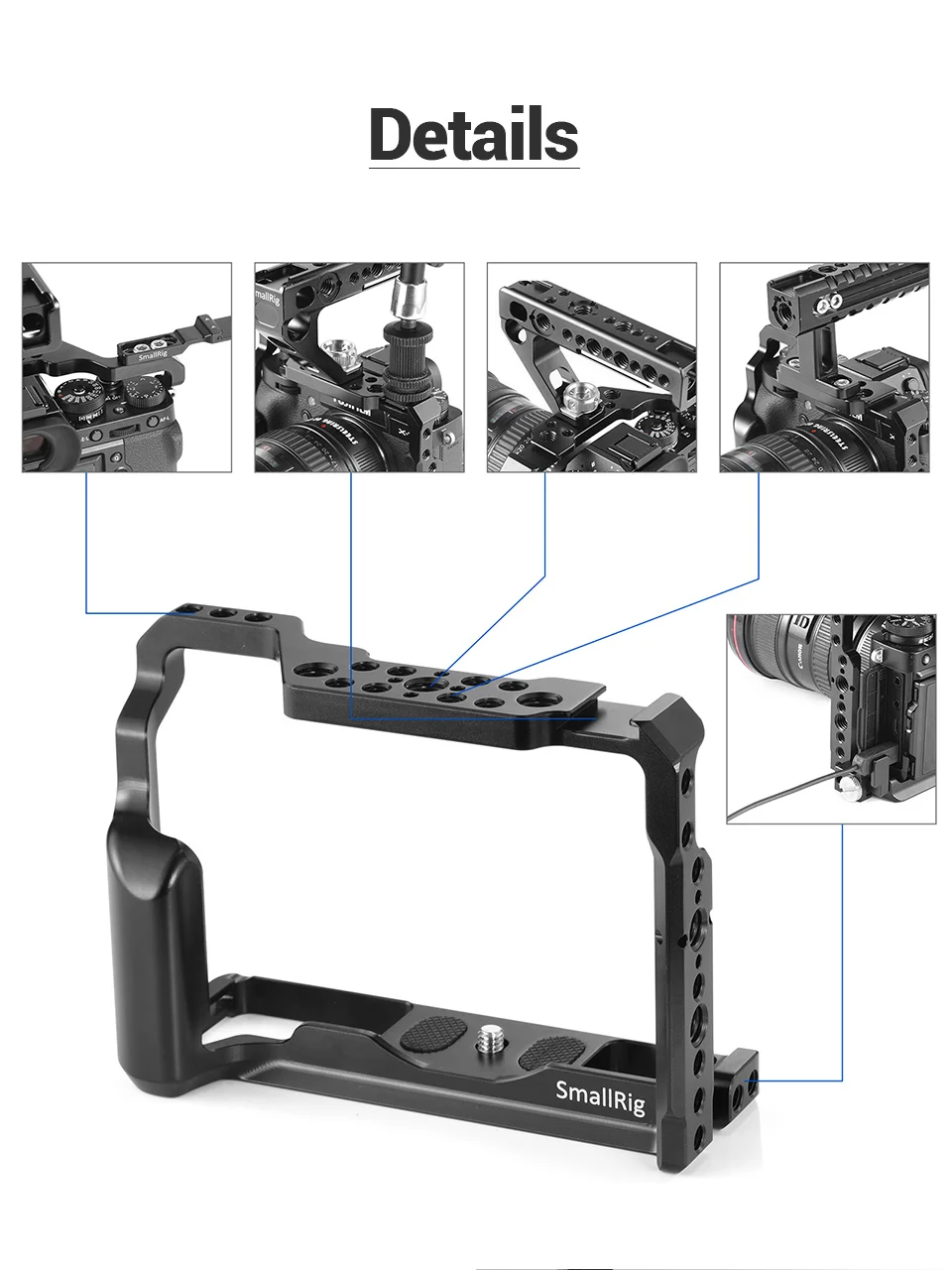 SmallRig X-T3 алюминиевый сплав камера видеокамера клетка для Fujifilm X-T3 камера клетка стабилизатор установка защитный чехол Крышка-2228